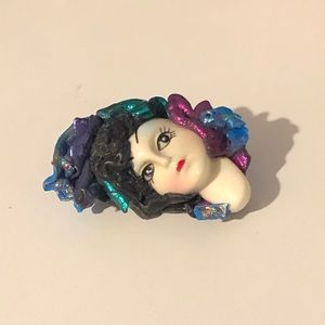 Vintage Pin of Woman
